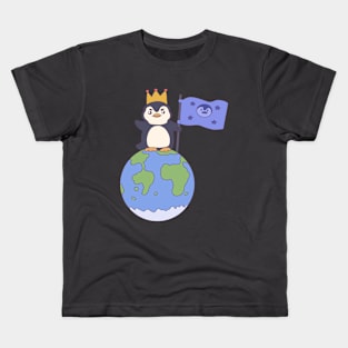 Penguin world domination Kids T-Shirt